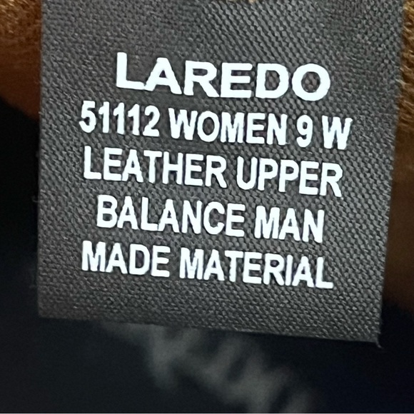 LAREDO Mens Rust Breakout Leather Cowboy Western Boots Size 9 - Picture 14 of 15